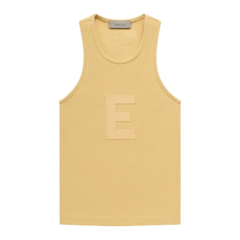 Fear of God Essentials Waffle Tank in Light Tuscan